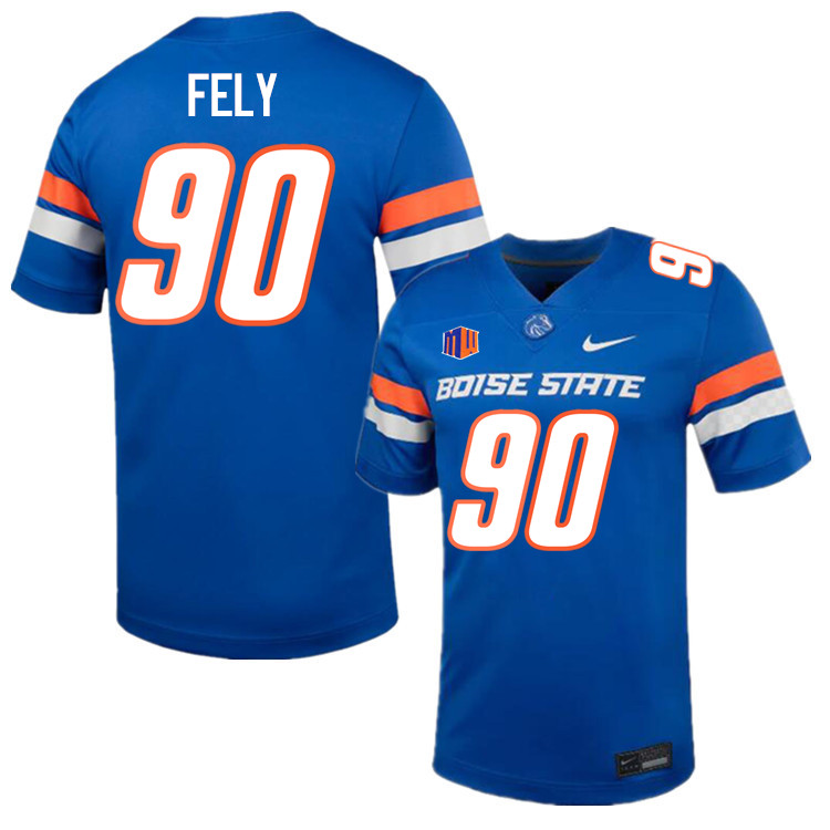 Braxton Fely Jersey, Boise State Broncos #90 Braxton Fely Football Jersey College Uniforms-Blue